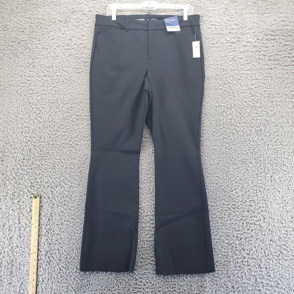 Old Navy Pants Womens 12 Black High-Rise Pixie Flare Full-Length Pockets *NWT*